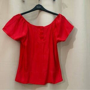 Central Park West for Aritizia 100% Silk short sleeve festive blouse. Size S.